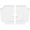 Ekena Millwork Locke Architectural Grade PVC Ceiling Medallion, 24"OD x 3"ID x 14 1/4"C x 1"P, Two-Piece CMP24LE2-03000 - alternate 2